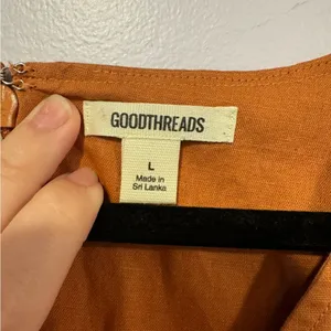 Good threads orange tiered dress‎ Size L thumbnail 2