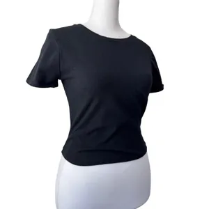 Bozzolo Black Cropped T-Shirt thumbnail 3