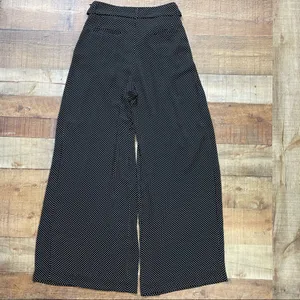 Zara Black/ White Polkadot Wide Leg Pants Size M thumbnail 4