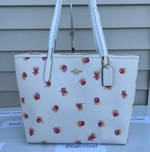 Coach City Tote With Pop Floral Print thumbnail 3