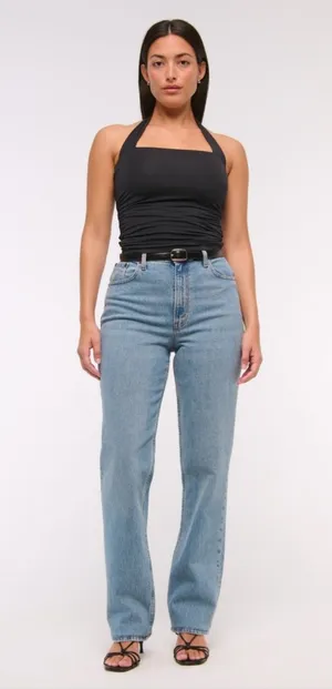Abercrombie 90s Straight Ultra High-Rise Curve Love thumbnail 1