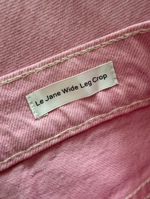 FRAME Le Jane Wide Leg Crop High Rise Jeans in Washed Dusty Pink Size 27 thumbnail 13