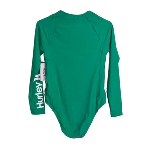 NWT Hurley Tropical Tree Green Long Sleeve One-Piece Swimsuit - Small thumbnail 8