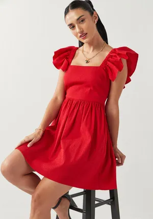 Francesca's Red Bow Dress thumbnail 1