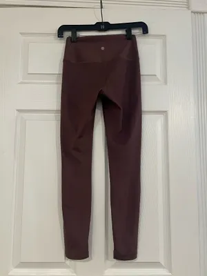 High-Waist purple/Brown Leggings - Comfort Stretch thumbnail 3