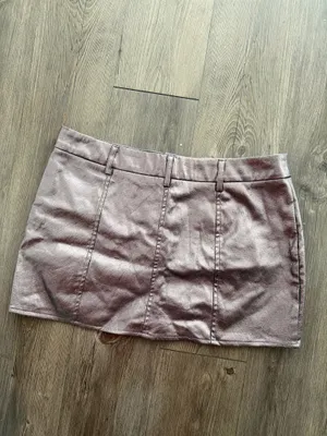 Pretty Little Thing Skirt Mini Metallic Rose Gold thumbnail 2