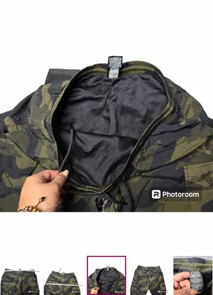 Pink by Victoria's Secret Camo Green Cargo Jogger Pants thumbnail 7