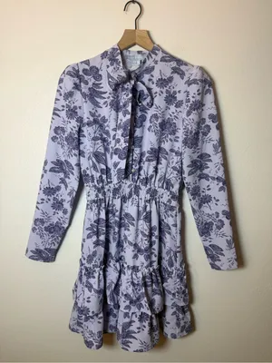 Hill House Home Talia Dress Lilac Tonal Crepe thumbnail 2