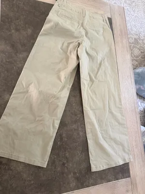 Wild Fable Women's Beige Khaki Wide Leg Raw Hem Waistband Pants thumbnail 3