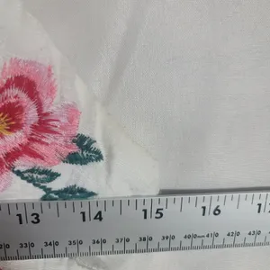 Mi Ami Francescas White Tiered Boho Gauzy Mini Dress Floral Embroidered Size XXS thumbnail 6