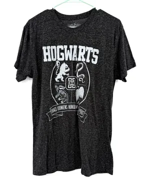 Harry Potter‎ Size Large Short Sleeve Graphic T-Shirt Black White Unisex Fit Top thumbnail 1