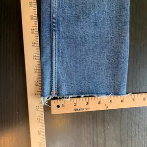 Zara Womens High Rise Straight Leg Jeans Medium Wash Raw Hem Size 4‎ 26 thumbnail 7