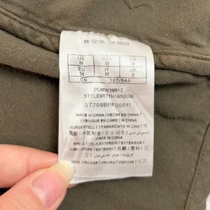 Guess Cargo Utility Jacket Women's M Green Viscose Military Gorpcore Retro Y2K thumbnail 12