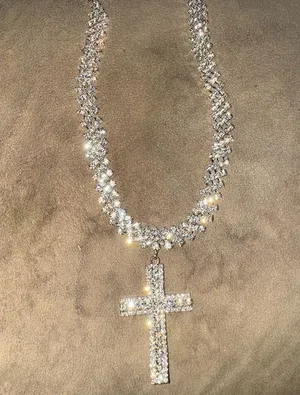 Necklace with cross charm Silver thumbnail 1