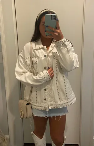 Denim Jacket White Size M thumbnail 2