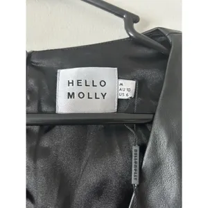 Hello Molly Black Catwoman Mini Dress Asymmetrical Front Slit Sexy Party Medium thumbnail 8