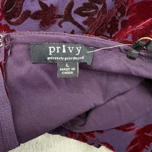 NWT PRIVY Formal Velvet Party Slip Dress, Large thumbnail 5
