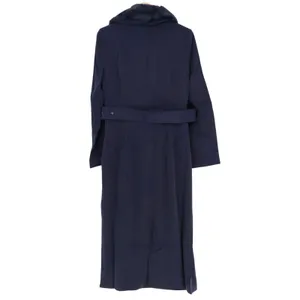 Naked Wardrobe The Statement Trench Coat Womens L Navy Belted Waist Long Sleeve thumbnail 3