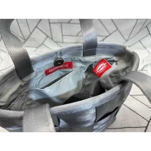 Harvey's Seatbelt Woven Tote Purse Durable Top Handle Gray Womens READ‎ thumbnail 11