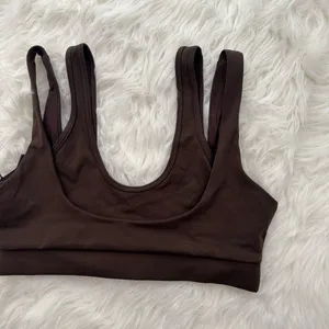 Nike Skims Matte Double Strap Scoop Bra Dark Sepia Size Small thumbnail 6
