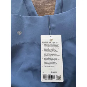 Lululemon Glow Up Tight High Rise 25” Washed Denim Size 8 NWT thumbnail 4