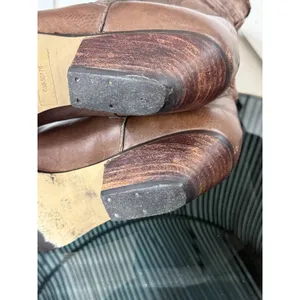Vintage Mobility Sport Women’s Brown Leather Slouch Western Boots Metal Toe 7B thumbnail 14