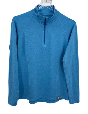 Rei Co Op shirt women's M pullover 1/4 zip performance active lightweight blue thumbnail 1