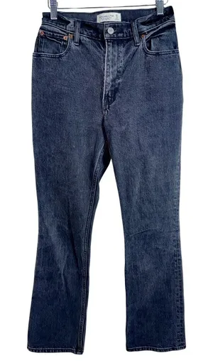 Abercrombie & Fitch '70s Vintage Flare Ultra High Rise Black Denim Jeans Sz 25 0 thumbnail 1