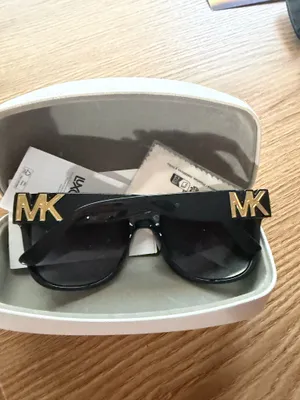Michael Kors Women's Karlie MK2170U Sunglasses black frames gold logo. thumbnail 2
