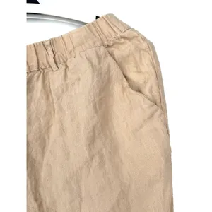 Quince M Women's 100% European Linen Tapered Ankle Pants Flax 24" inseam thumbnail 3