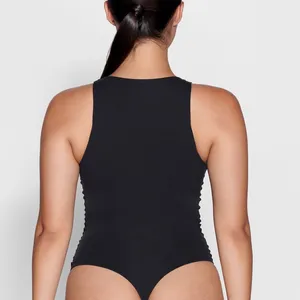 Skims Fits Everybody High Neck Bodysuit in Onyx Size Small New with tag thumbnail 4