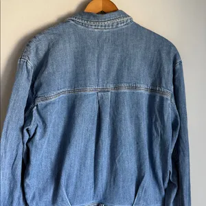 Anthropologie Pilcro Long-Sleeve Denim Micro Mini Shirt Dress Large thumbnail 8