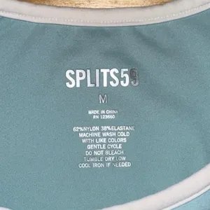 Splits59 Blue Green Sleeveless Racerback Fitness Workout Sports Bra Tank Top M thumbnail 3
