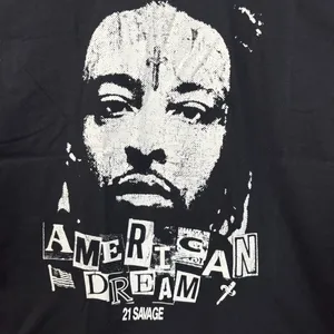 21 Savage American Dream Black T-Shirt XL thumbnail 2