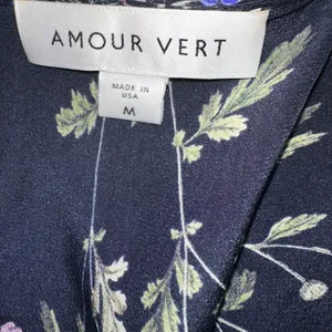 Amour Vert Washable Silk Elma Provence Floral Wrap Long Sleeve Midi Dress M thumbnail 12