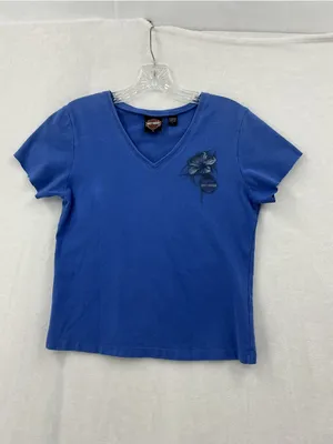Harley‑Davidson Royal Blue Short Sleeve Tee with Winged Logo 1059 thumbnail 2