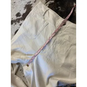 Anthropologie Maeve Colette Full Length Wide Leg Pants White Size 32 thumbnail 6