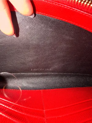 Saint Laurent Cassandra Envelope Chain Wallet - Lambskin Leather thumbnail 3