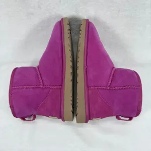UGG Mini Boots Suede Leather Sheepskin‎ Lined SugarPlum Women's Size 6 thumbnail 7