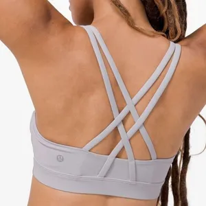 Lululemon Size 6 Energy Bra Medium Support Stretch B / C Cup Gray Lime Green thumbnail 2