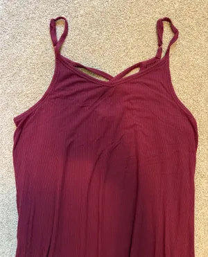 Mossimo Supply Co Maroon Cross Back Dress thumbnail 5