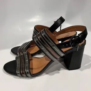 Coach‎ Princeton heeled sandals metallic leather size 7.5 thumbnail 7
