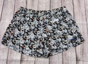 Patagonia Womens Baggies Shorts Floral Daisy Print Black White Small thumbnail 1