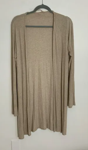 Joah‎ Brown Tan Light weight mid length cardigan size m/l thumbnail 1
