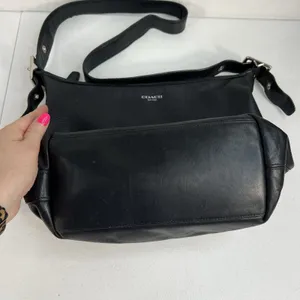 Coach Medium Shoulder Bag Legacy Penny Hobo 19889 Silver Hardware Black Leather thumbnail 5