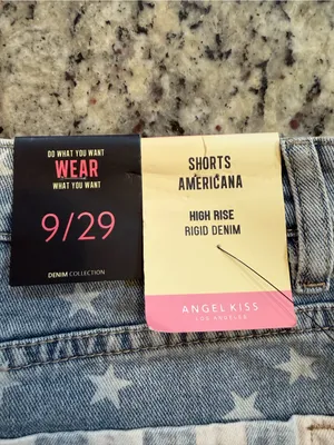 Angel Kiss Blue & White Star-Stripe Denim Shorts thumbnail 6