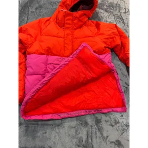 O'Neill Puffer Anorak Jacket Womens Orange Pink Colorblock Originals Medium thumbnail 4