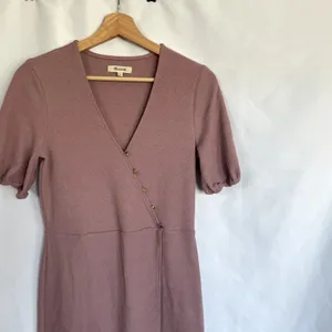 Madewell dusty rose‎ faux wraparound minidress women's size S summer sundress thumbnail 2