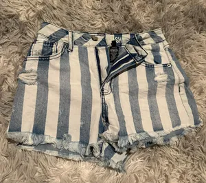 Striped Jean Shorts Multi thumbnail 1