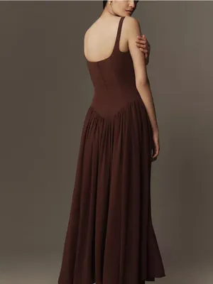 Anthropologie Bardot Briann Drop-Waist Maxi Dress Size: M thumbnail 3